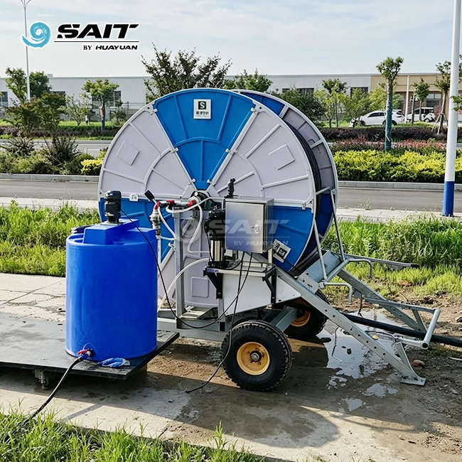 Fertigation system for hose-reel irrigator